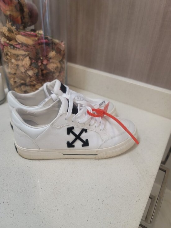 Off-White Vulcanized Men\'s Sneakers Size 41 EU/8 White Black main image 11